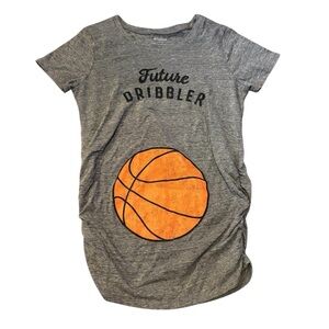 Motherhood Maternity "Future Dribbler" Gray T-Shirt Size S